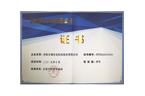 ​热烈庆祝至博光电通过合肥市“大数据企业”认定！