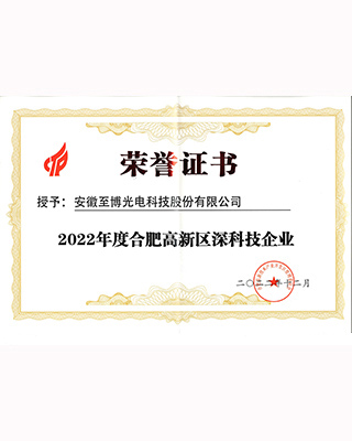 2022年度合肥高新区深科技企业